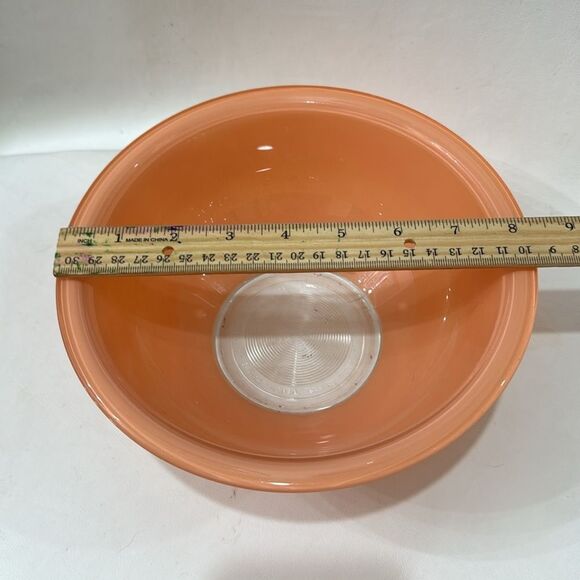 Pyrex Vintage Nesting Bowl Orange Clear Bottomed Corning Ware USA 1.5 Liter - Picture 5 of 9